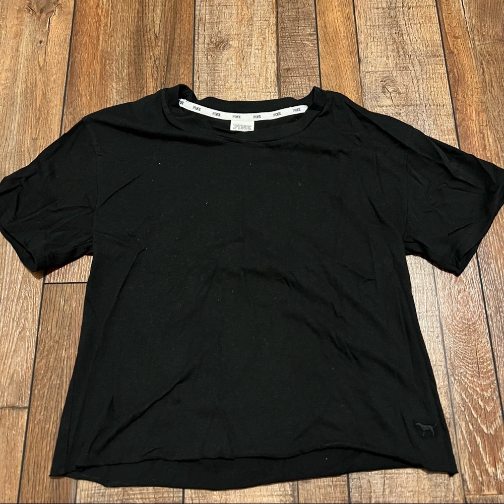 Victoria’s Secret PINK Black Crewneck Tee